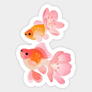 Cherry blossom goldfish 1 Sticker